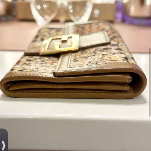 SOLD RARE Fendi Zucca Print Floral Wallet - Picture 4 of 10